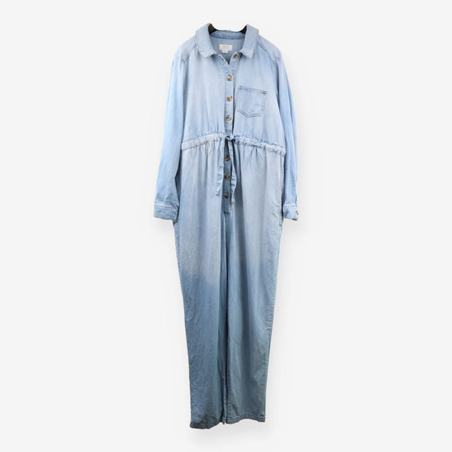 Seraphine Soft Denim Maternity Jumpsuit