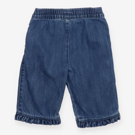 Denim Short Frill Hem