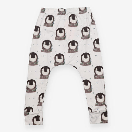 Harem Legging White with Penguins Faces Prints