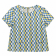Top Readymoney Blue Yellow Printed Cotton Viscose 