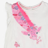 T-shirt white pink giraffe