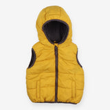 Yellow fleece lined gilet