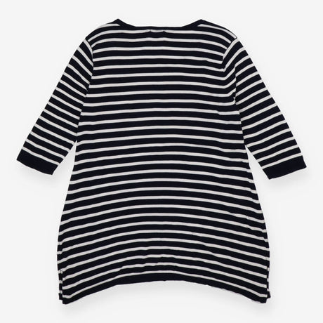 Nautical stripe knit dress with anchor gold hardwa