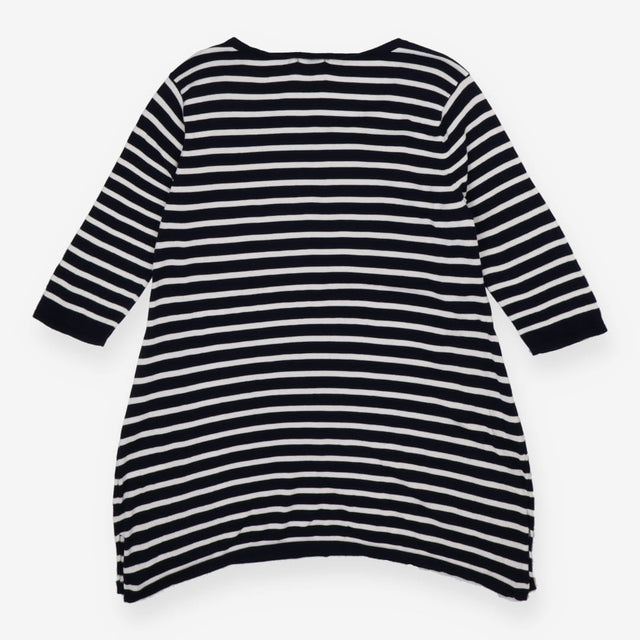 Nautical stripe knit dress with anchor gold hardwa