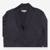 Hobbs Metallic Silver Sparkle Faux Wrap Mock Layer