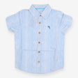 Shirt blue white stripe SS