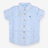 Shirt blue white stripe SS