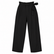 Trousers High Waist Tailored Black Tapered Leg