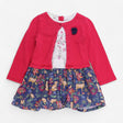 Dress Pink Cardigan and Cord Skirt with Woodland A
