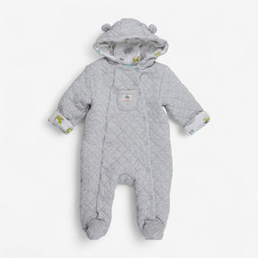 Pramsuit Jersey Quilted Grey with Elephant Lining