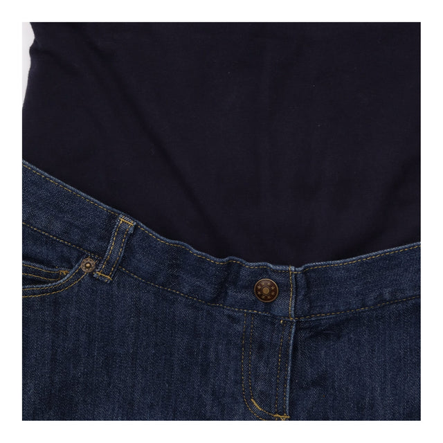 Dark Wash Denim Over Bump Maternity Turn Up Hem Sh