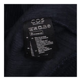 Dress Navy Blue Corduroy Long Sleeve Patch Pocket
