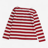 T-shirt long sleeve red white stripe