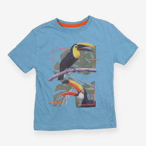 T-Shirt Blue Toucan Appliques
