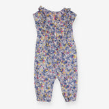 Romper white blue flower pattern