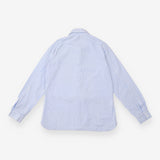 Striped Cotton Shirt Blue White Tie Waist