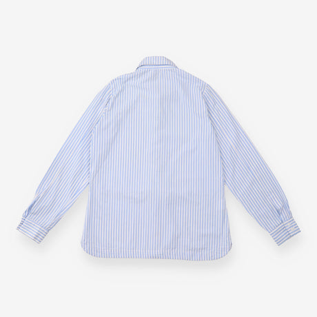 Striped Cotton Shirt Blue White Tie Waist