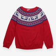 Sweater Knit Reindeer Fairisle Pink and Blue
