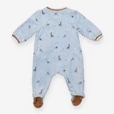 Blue Giraffe Sleepsuit 