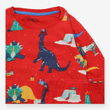 Red Festive Dinosaurs Pyjamas 