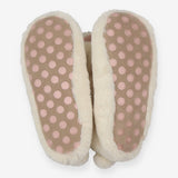 Slippers cream fur bunnies hard sole