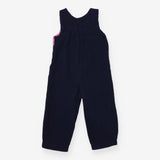 Dungarees Woven Navy Cord - Elephants