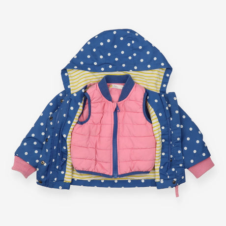Coat blue spotty rainbow 3in1