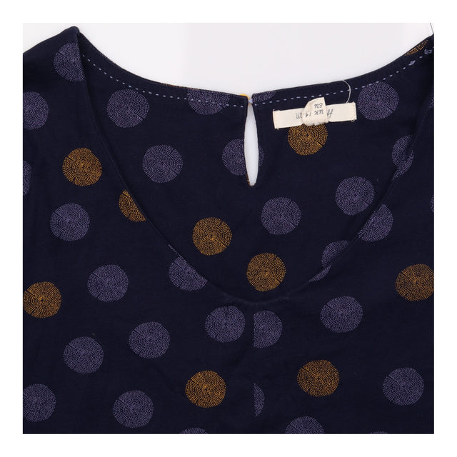 Long Sleeve Tunic Navy Polka Dot