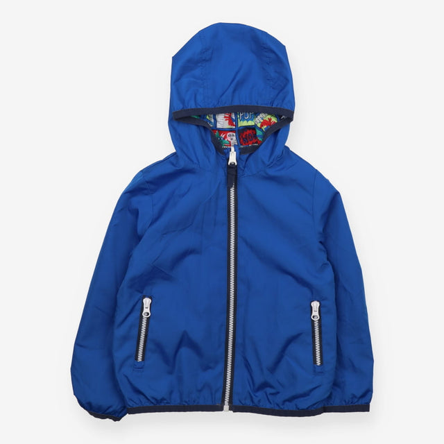 Lightweight coat reversible blue cartoons