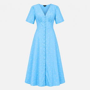 Dress Blue Heart Organic Cotton