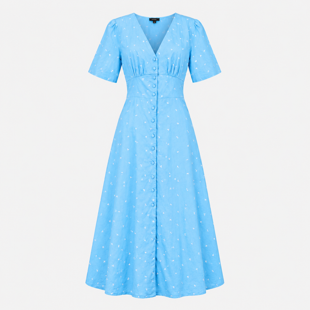 Dress Blue Heart Organic Cotton