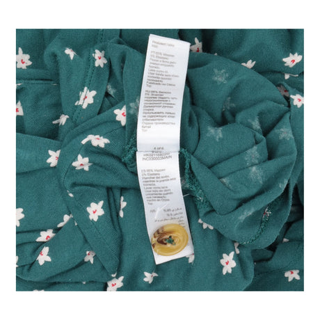 Teal Ditsy Floral Button Detail Wrap Top