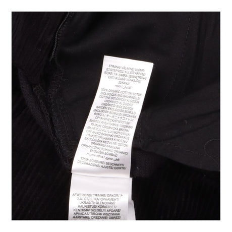 Trousers Black Corduroy Relaxed Tapered Cropped