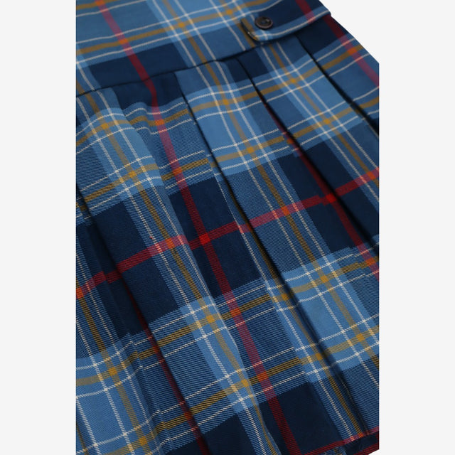 Pinafore Dress School Blue Tartan