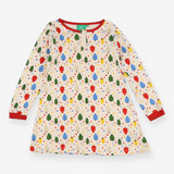 Cream Multi Colour Trees Dress