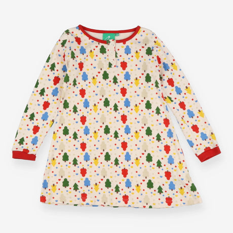 Cream Multi Colour Trees Dress