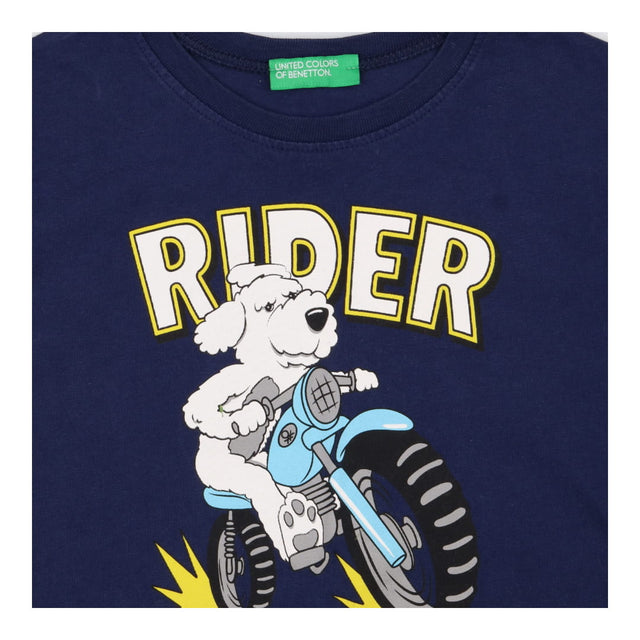 Navy Motorcycle Dog T-shirt - United Colors Of Ben