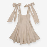 DISSH Aisle Pearl Linen Bow Mini Dress Size UK 6 B