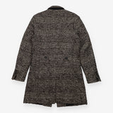 Checked Coat Wool Blend Longline Tailored Single B