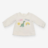 Jersey Sweater Cream '' I love sunshine'' Dinosaur