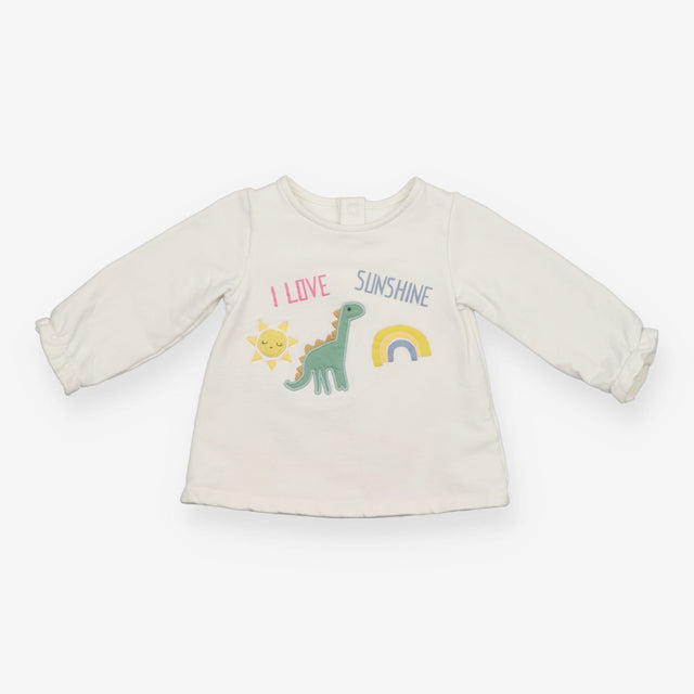 Jersey Sweater Cream '' I love sunshine'' Dinosaur