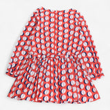 Orange Leaf Long Sleeve Dress