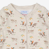 Sleepsuit cream cow print
