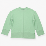 Mint Green Ribbed Long Sleeve Sweatshirt