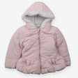 Coat Mintini pale pink fur collar bow pockets