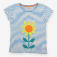 Blue Striped Sunflower T-shirt 