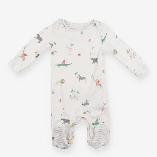 Sleepsuit white animals party