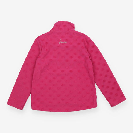 Pink 1/4 zip sweater polka dots