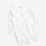 Sleepsuit White and Pink Mouse Ballerina