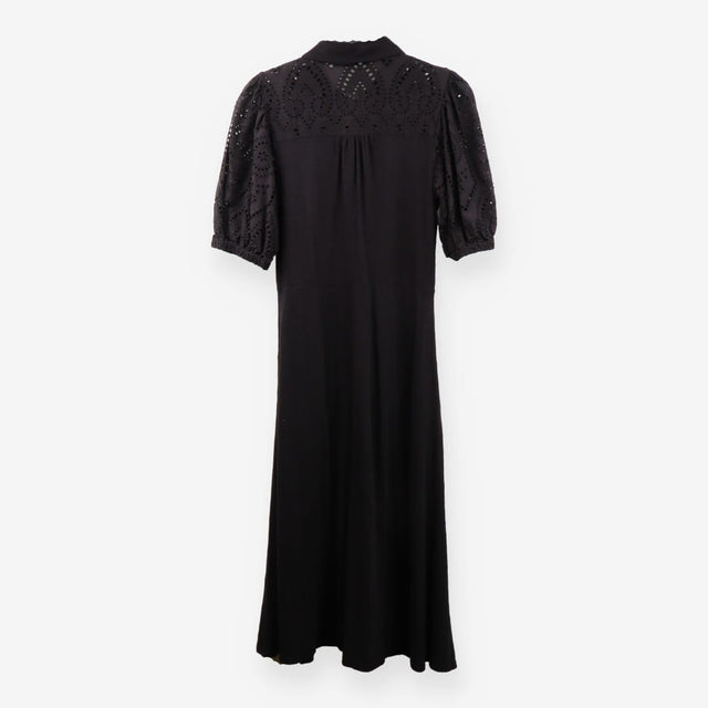 Broderie Shirt Dress, Black